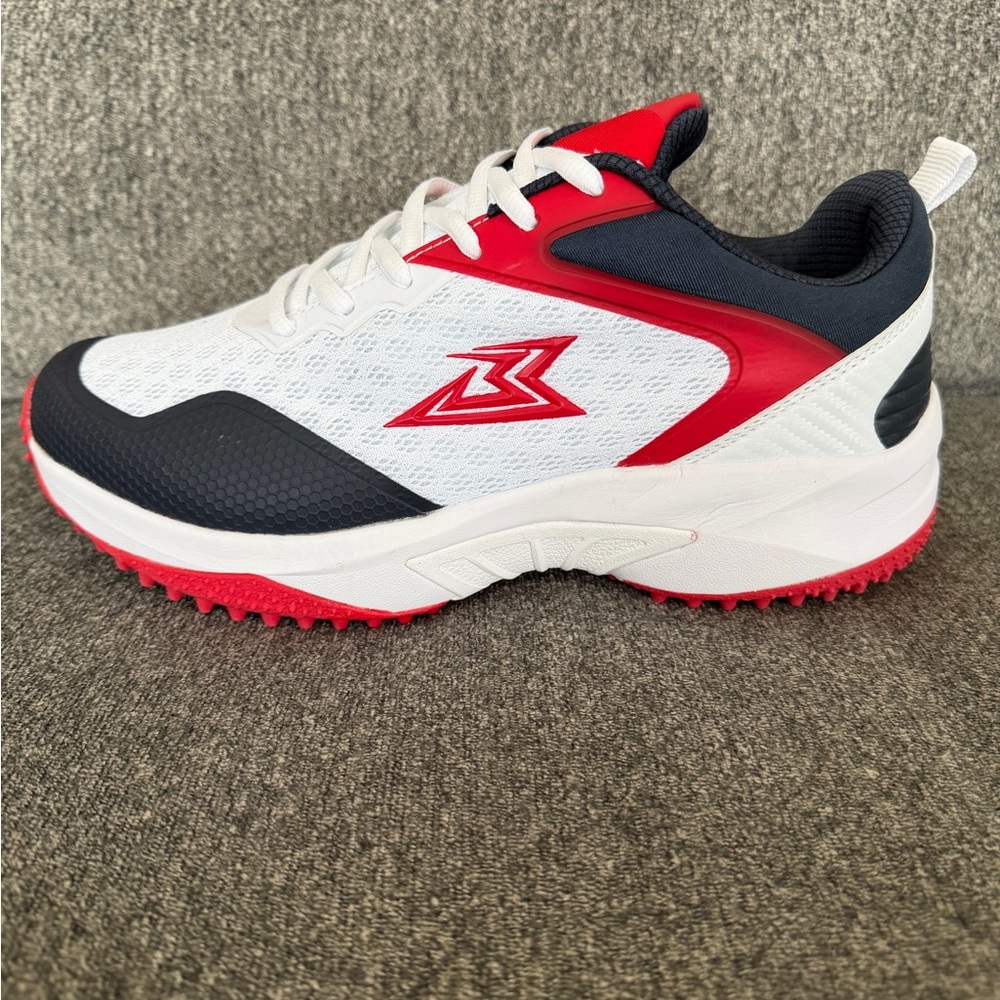 Red and White Athletic Sneakers